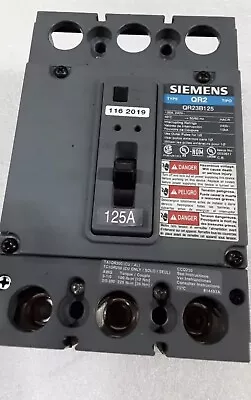 Buy SIEMENS QR23B125 125 Amp 240 Vac 3 Pole Circuit Breaker With Line & Load Lug New • 650$