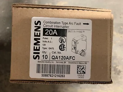 Buy 5 Siemens Qa120afc Arc Fault Afci Combonation Circuit Breakers.new • 179.99$