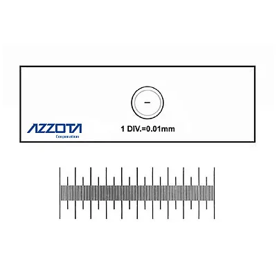 Buy Azzota® Horizontal  Stage Micrometer Slide, 0.01mm • 88.54$