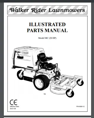 Buy Walker Mower 2007 MC Operator's Manual 85835 - 100981 72 Pages Comb Bound • 24.99$