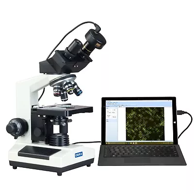 Buy 40X-1000X Dry Darkfield Laboratory Compound Microscope +1.3MP Digital Camera • 474.99$