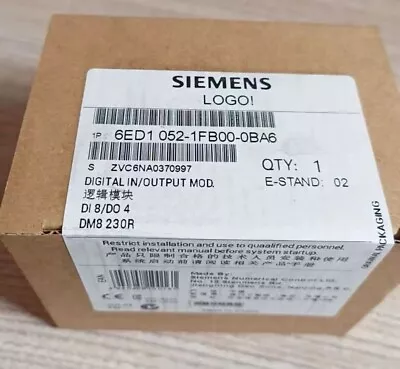 Buy New Siemens 6ED1052-1FB00-0BA6  LOGO! 230 RC Logic Module 6ED1 052-1FB00-0BA6 • 180$
