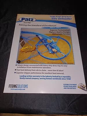 Buy Patz A1 Series II Single Auger Ring Drive Silo Unloader Brochure • 15$