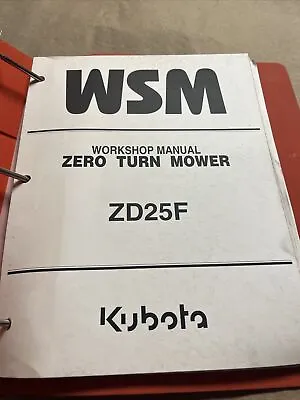 Buy Kubota Workshop Zero Turn Mower ZD25F • 29.99$