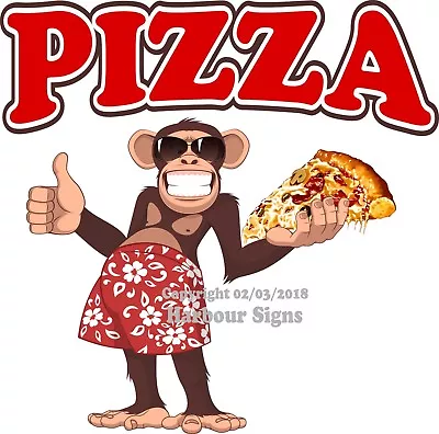 Buy Pizza DECAL (Choose Your Size) Monkey Concession Food Truck Sticker  • 13.99$