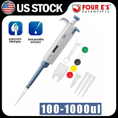 Buy 100-1000ul Adjustable Single Channel Pipette Mechanical Volume Transfer Pipettor • 28.99$