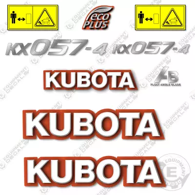 Buy Fits Kubota KX057-4 Decal Kit Mini Excavator Replacement Decals (KX 057-4) • 99.95$