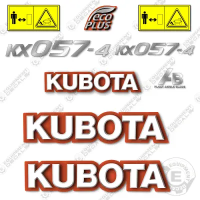 Buy Kubota KX057-4 Decal Kit Mini Excavator Replacement Decals (KX 057-4) • 99.95$