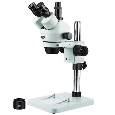 Buy AmScope 3.5X-45X Zoom Trinocular Stereo Microscope With Table Pillar Stand • 405.99$