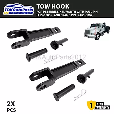 Buy 2Pcs Tow Hook Set A20-6014 For 2008- Peterbilt/Kenworth 170, T270, T370, T660 • 289$