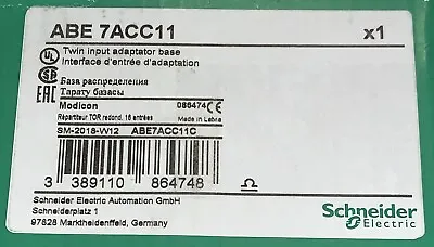 Buy SCHNEIDER ELECTRIC MODICON ABE 7ACC11 16 Input Twin Input Adapt Base Modul Split • 95$