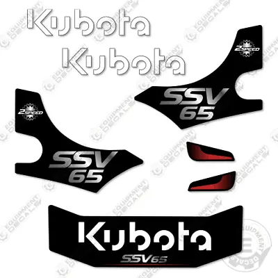 Buy Fits Kubota SSV65 Decal Kit Skid Steer (2022+) - 7 YEAR OUTDOOR 3M VINYL! • 194.95$