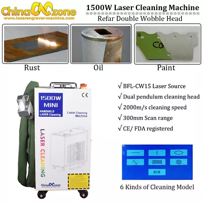 Buy Industry 1500W Handheld Fiber Laser Cleaning Machine For Rust Oil Paint Removal • 5,699$