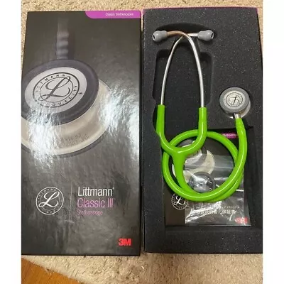 Buy Littmann Stethoscope Classic III Lime Green 5875 Smoke Edition Nurse Hospital • 149.19$