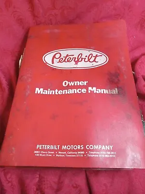 Buy Peterbilt 179 Truck Owners Maintenance Repair Shop Service Manual Book • 88.80$