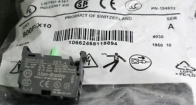 Buy One (1)  AB Allen-Bradley 800F-X10 Ser A Contact Block For 22 MM Push Button NEW • 11$