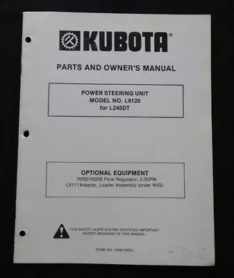 Buy Kubota L245dt Tractor Model B9120 Power Steering Unit Parts & Operators Manual • 22.95$