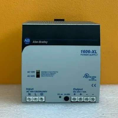 Buy Allen Bradley 1606-XL 100 To 240 VAC, 24 VDC, 10A, 240 W, Power Supply. Tested! • 79.20$