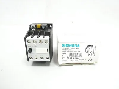 Buy Siemens 3TH40 22-0AK6 Control Relay 120v-ac • 55.42$