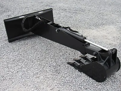 Buy Hydraulic Backhoe Attachment With 12  Bucket Fits Skid Steer Quick Attach • 2,449.99$