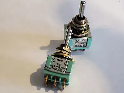 Buy 1pcs ALCO MTA-206P  MINIATURE TOGGLE SWITCH  DPDT  ON -OFF- ON • 4.99$