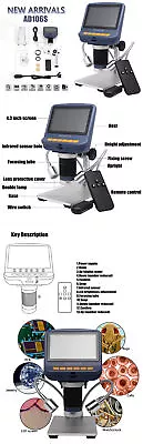 Buy Andonstar AD106S USB Digital Microscope 4.3'' HD 1080P For SMD Soldering Repair • 67.45$