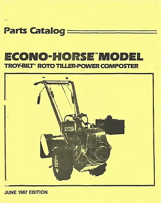 Buy Troy-Bilt Econo-Horse Parts Manual 1987 • 14.95$