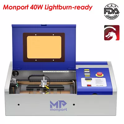 Buy Monport 40W Basic K40 CO2 Laser Engraver CO2 Laser Engraver & Cutter (8  X 12 ) • 449$