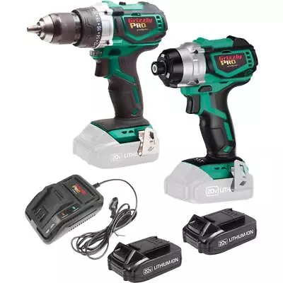 Buy Grizzly PRO T30306 20V 2-Tool Drill Kit • 386.95$