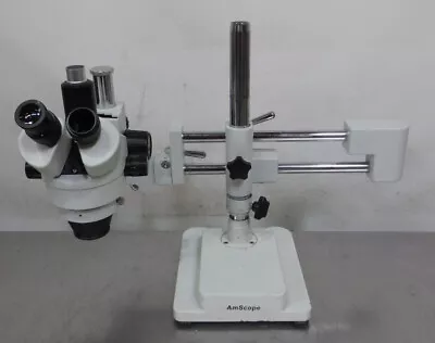 Buy T193072 Amscope Trinocular Stereo Microscope W/ Boom Stand, 1 Eyepiece • 400$