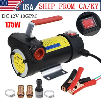 Buy DC 12V 10GPM 175W Electric Diesel Oil & Fuel Transfer Extractor Gas Pump Motor • 30.88$
