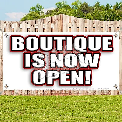Buy Vinyl Banner Multiple Sizes Boutique Is Now Open! Advertising Printing B Outdoor • 168.54$