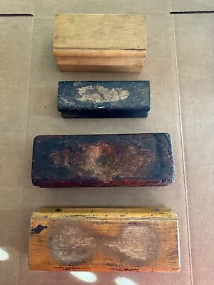Buy Vintage Letterpress Wood Block Planers (qty 4) • 55$