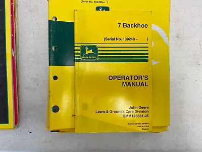 Buy Oem John Deere Operators Manual 7 Backhoe J5 Small • 6.49$
