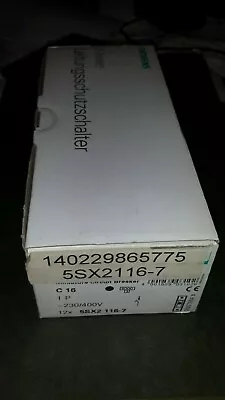 Buy Box Of 12 5SX2116-7 Siemens 16amp Breaker 230/400V - New In Box • 70$