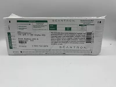 Buy 500 Lot NEW Sealed Original Authentic Green Scantron 882-E Testing Forms Sheets • 49.97$
