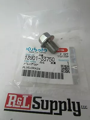 Buy Genuine Kubota Engine Oil Pan Drain Plug Part # 13901-33750 • 7.49$