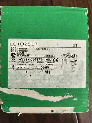 Buy Schneider Electric TeSys LC1D25G7 Non-Reversing Contactor 25A 3 Pole 120VAC Coil • 50.99$