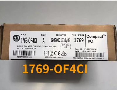 Buy 1769-OF4CI Allen-Bradley CompactLogix 4 Pt A/O Current Module 1769OF4CI New • 582.84$