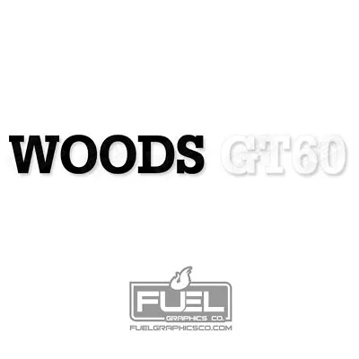 Buy Woods GT60 Tiller Mulcher Rototiller Landscape Equipment Premium Vinyl Decal Set • 15.66$