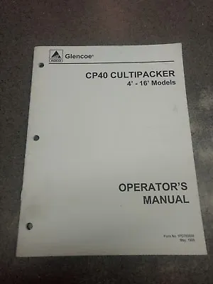 Buy Glenco Cp40 Cultipacker 4' - 16' Models Operators Manual 1pd780598 • 17$