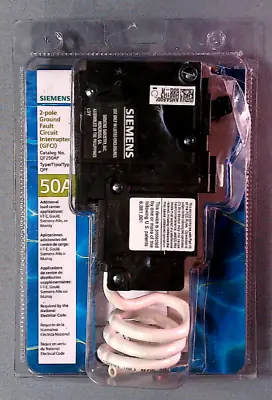 Buy Siemens QF250A 2 Pole 50 Amp 120 240V AC Type QPF GFCI GFI  Breaker - Open Box • 49.99$