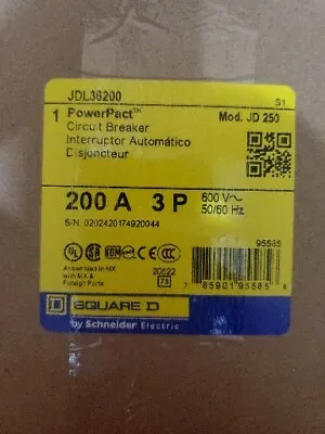 Buy New Schneider Electric JDL36200 Square D Circuit Breaker 200A 600V AC • 700$
