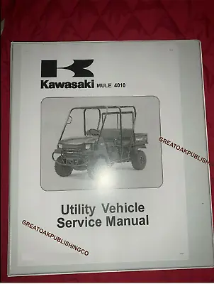 Buy Kawasaki Mule 4000 4010 4x4 UTILITY VEHICLE UTV  Workshop Service Manual Binder • 37.66$