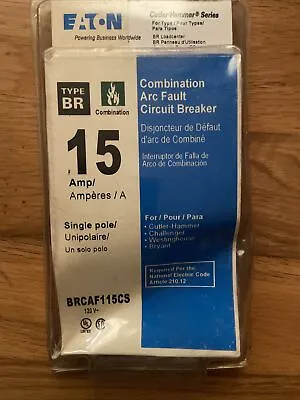 Buy Eaton BRCAF115CS 15A Combination Arc Fault Circuit Breaker • 35$