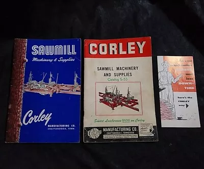 Buy Rare Original 1950s Corley Sawmill Machinery & Supplies Catalog Brochure Lot Vtg • 34.95$