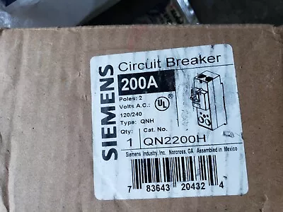 Buy Siemens Circuit Breaker 200a Qn2200h • 194.45$