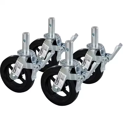 Buy MetalTech 8 In. Scaffold Caster Wheel 4-Pack Heavy-Duty Double Locking Wheels • 172.73$