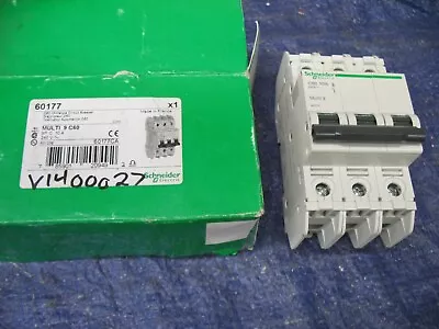 Buy Schneider Electric 60177 C60 Miniature Circuit-breaker New Open Box 10 Amp 3P • 24.95$