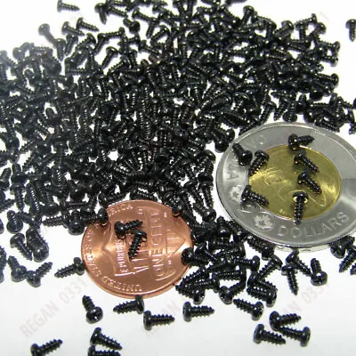 Buy Black Self Tapping Screw Phillips Pan Head Small Micro M1,M1.2,M1.4,M1.5,M1.7 • 3.81$